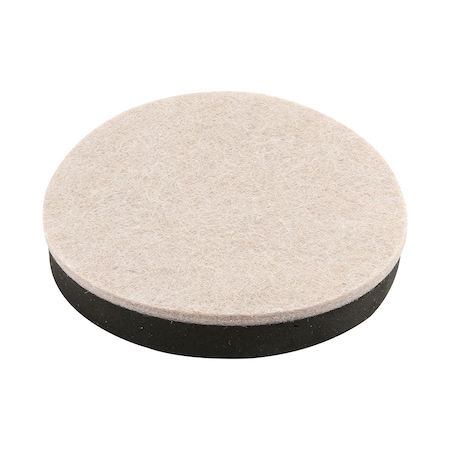 Prime-Line Furniture Sliders 3-1/2 in. Round Reusable Foam Cushion w/Felt Beige 16 Pack MP75011